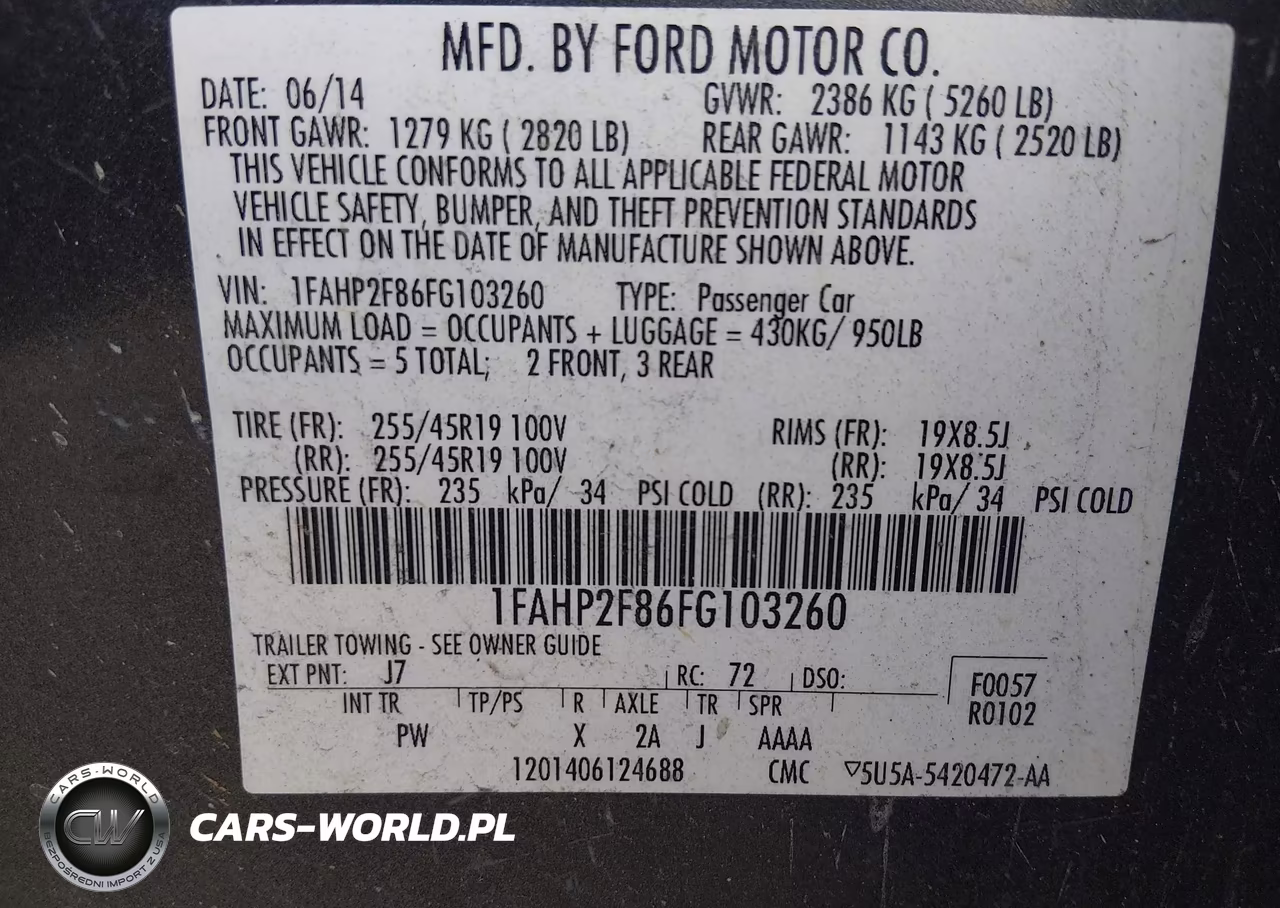 2015 Ford Taurus Limited VIN:1FAHP2F86FG103260 - 9