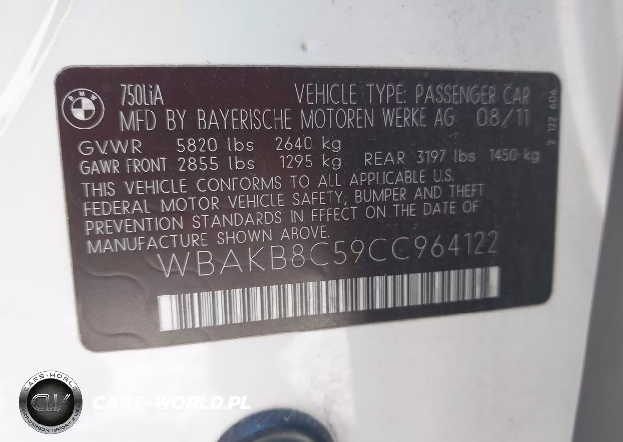 2012 BMW 750Li Alpina B7 Lwb VIN:WBAKB8C59CC964122 - 9