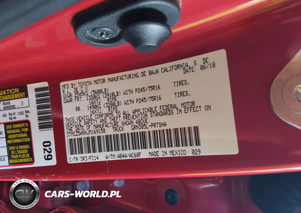 2018 Toyota Tacoma Sr5 V6 VIN:3TMCZ5ANXJM169158 - 9