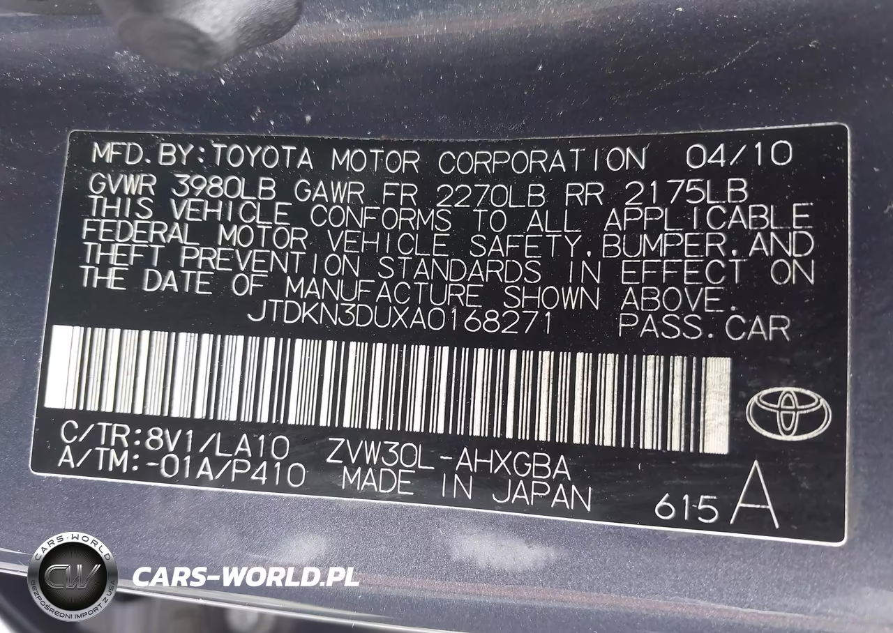 2010 Toyota Prius Iv VIN:JTDKN3DUXA0168271 - 9