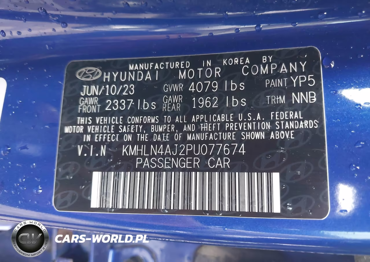 2023 Hyundai Elantra Hybrid Limited VIN:KMHLN4AJ2PU077674 - 9