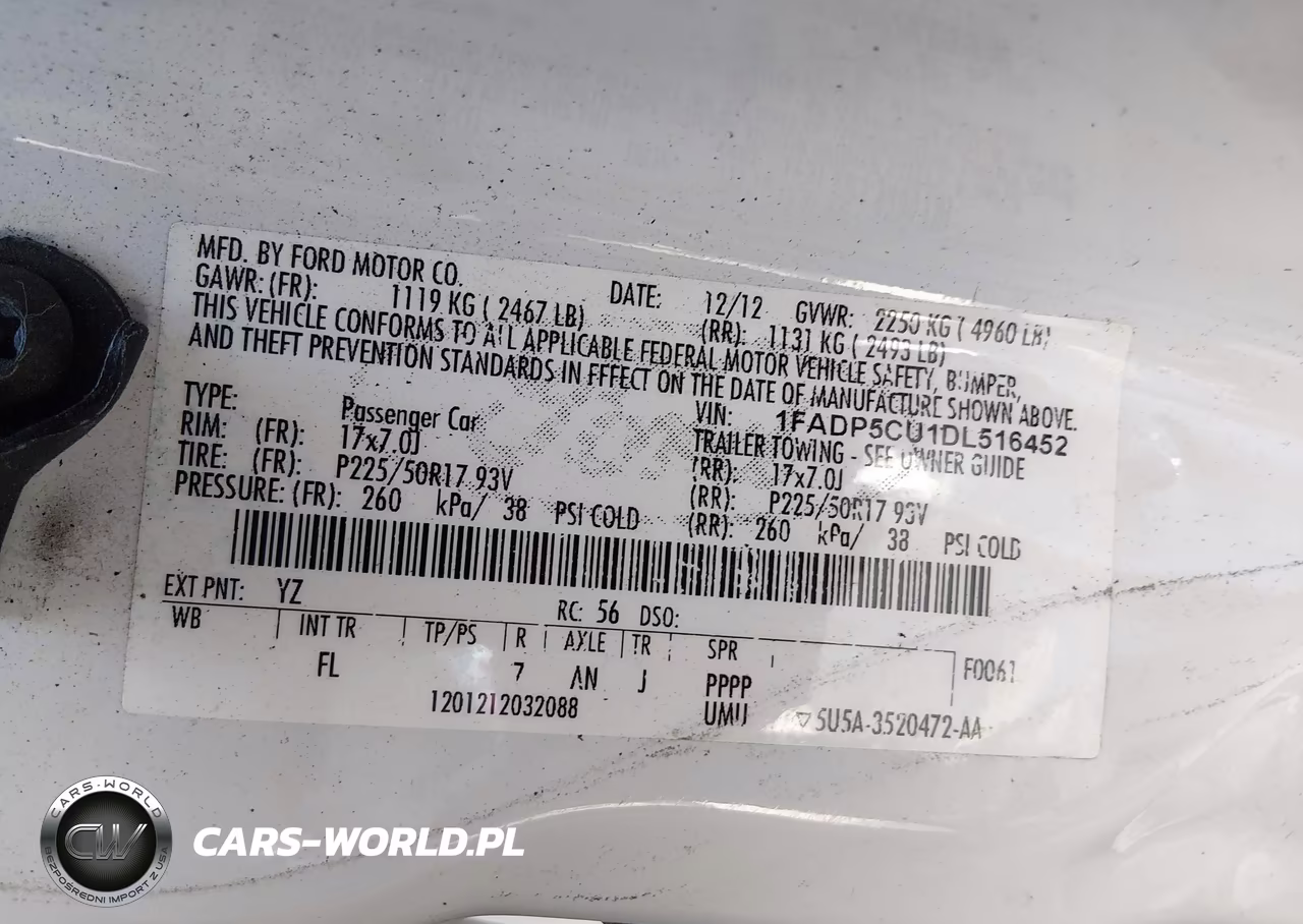 2013 Ford C-Max Energi Sel VIN:1FADP5CU1DL516452 - 9