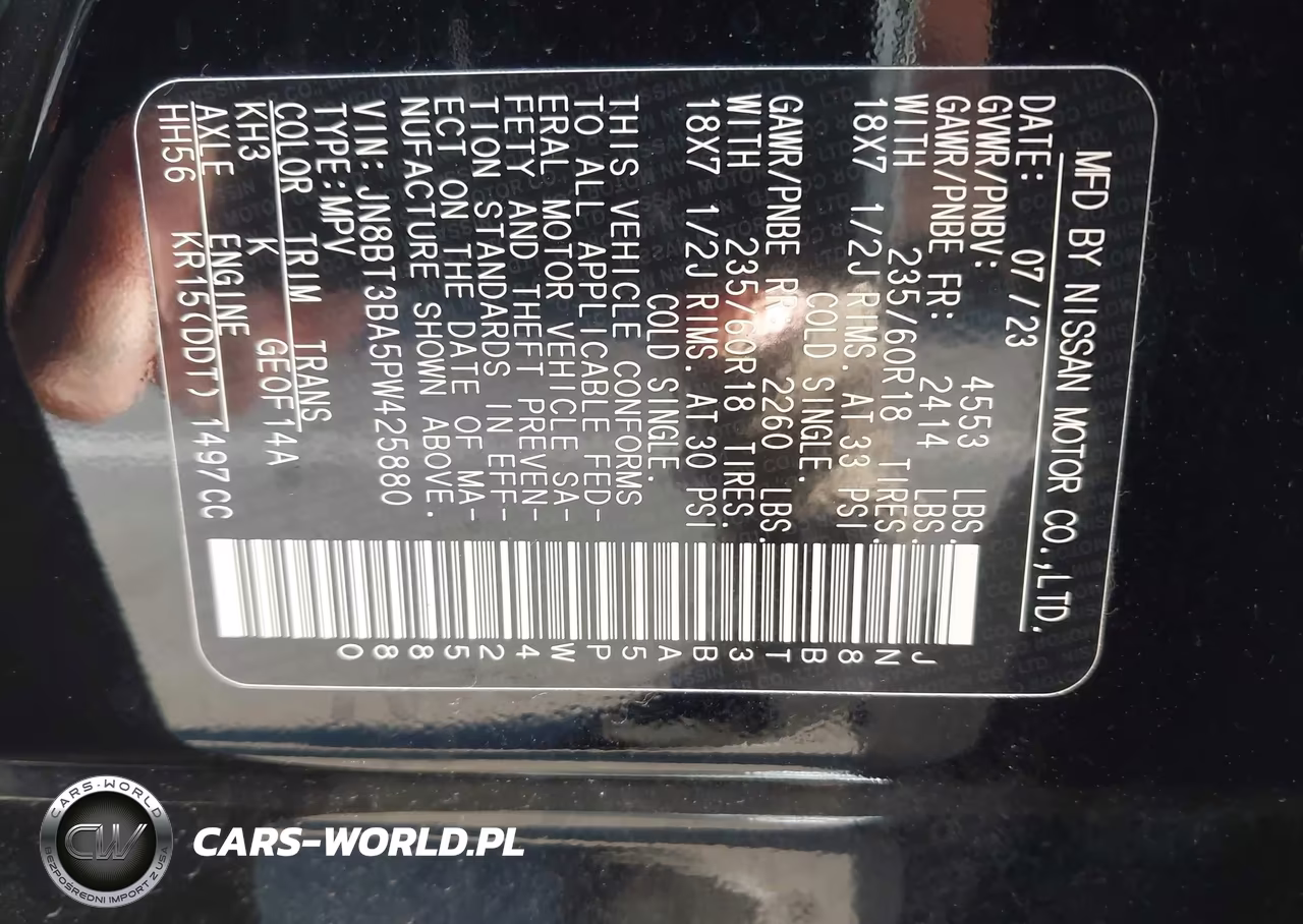 2023 Nissan Rogue Sv Fwd VIN:JN8BT3BA5PW425880 - 9