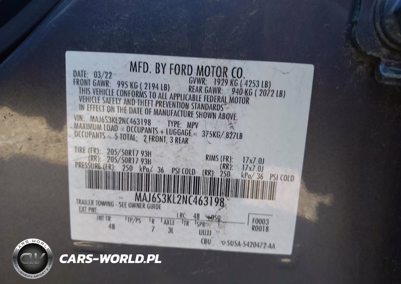 2022 Ford Ecosport Titanium VIN:MAJ6S3KL2NC463198 - 9