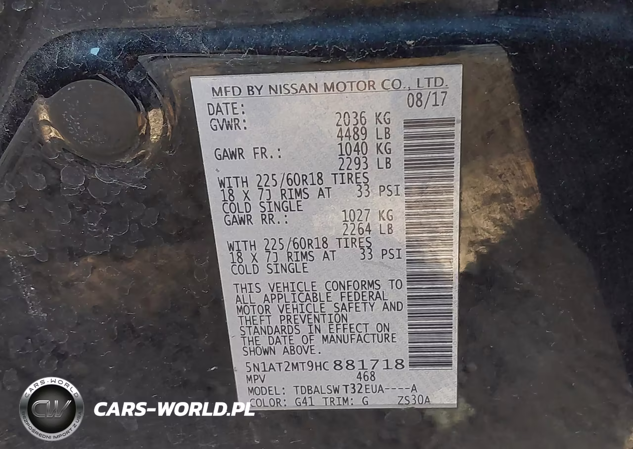 2017 Nissan Rogue Sl VIN:5N1AT2MT9HC881718 - 9