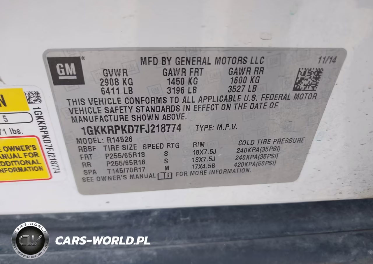 2015 GMC Acadia Sle-2 VIN:1GKKRPKD7FJ218774 - 9