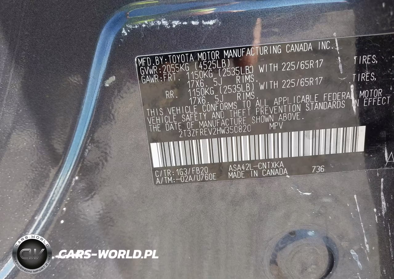 2017 Toyota Rav4 Le VIN:2T3ZFREV2HW350820 - 9
