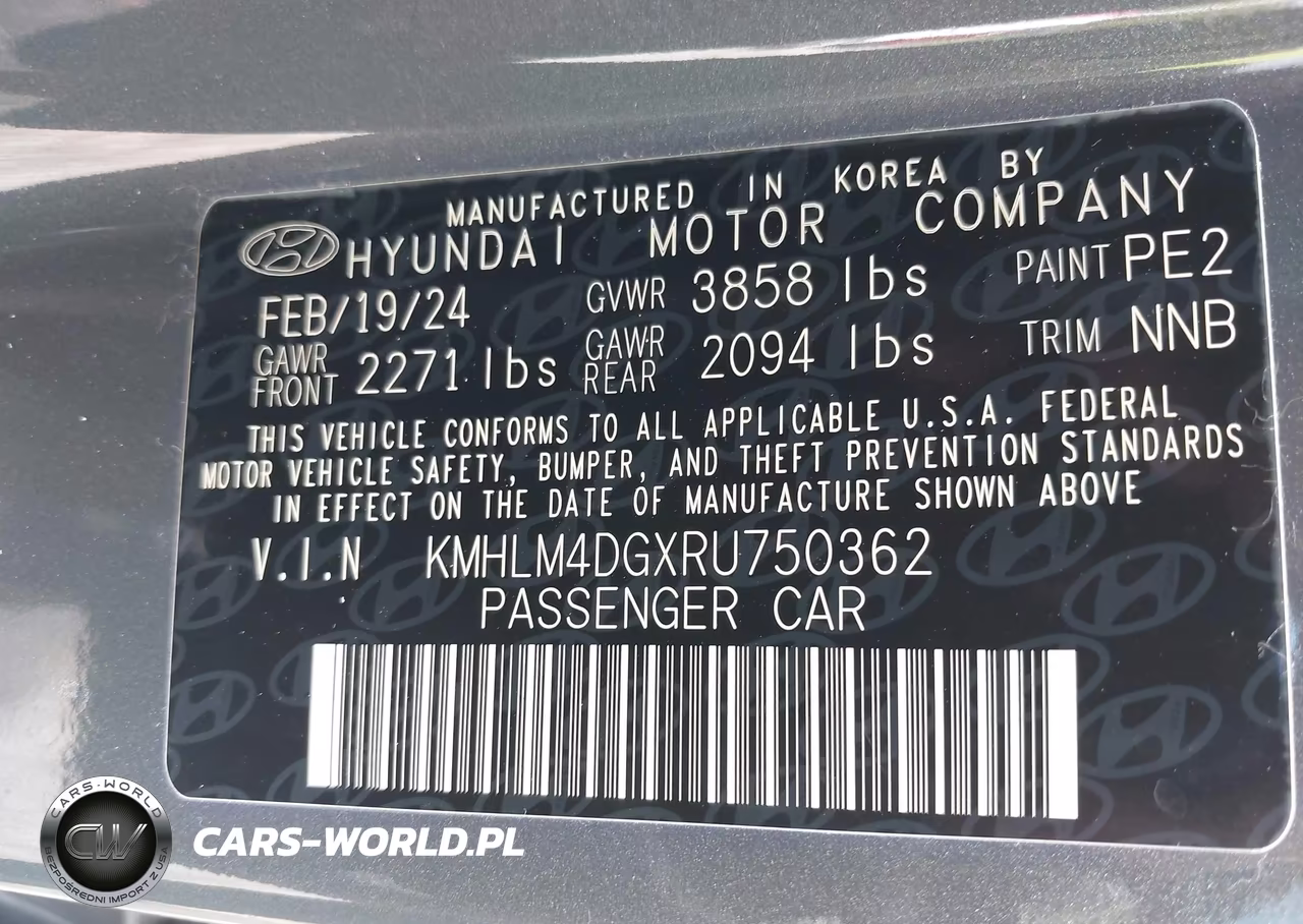 2024 Hyundai Elantra Sel VIN:KMHLM4DGXRU750362 - 9