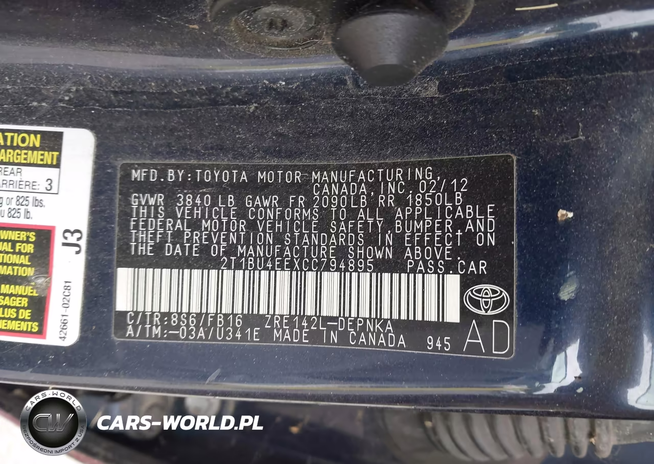 2012 Toyota Corolla Le VIN:2T1BU4EEXCC794895 - 9