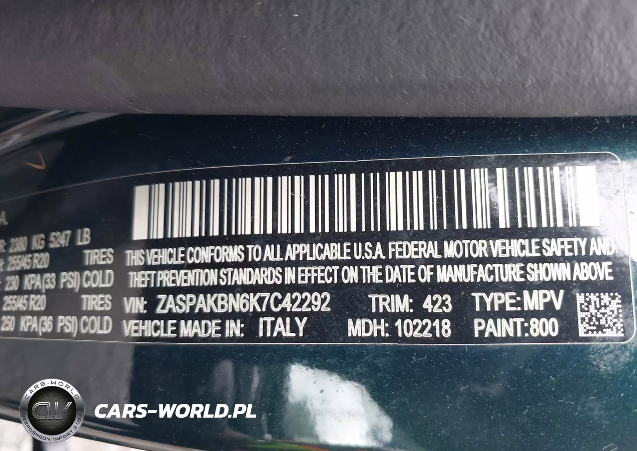 2019 Alfa Romeo Stelvio Ti Sport Awd VIN:ZASPAKBN6K7C42292 - 9