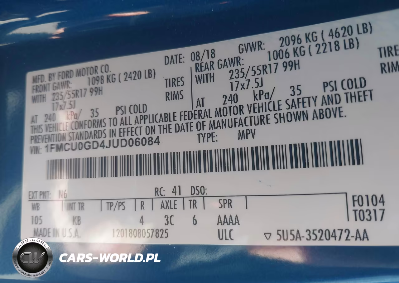 2018 Ford Escape Se VIN:1FMCU0GD4JUD06084 - 9