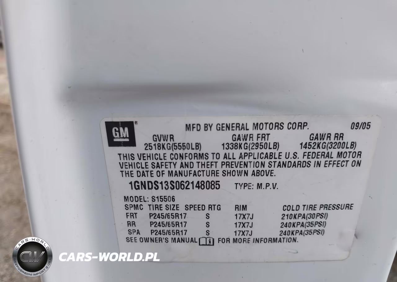 2006 Chevrolet Trailblazer Lt VIN:1GNDS13S062148085 - 9