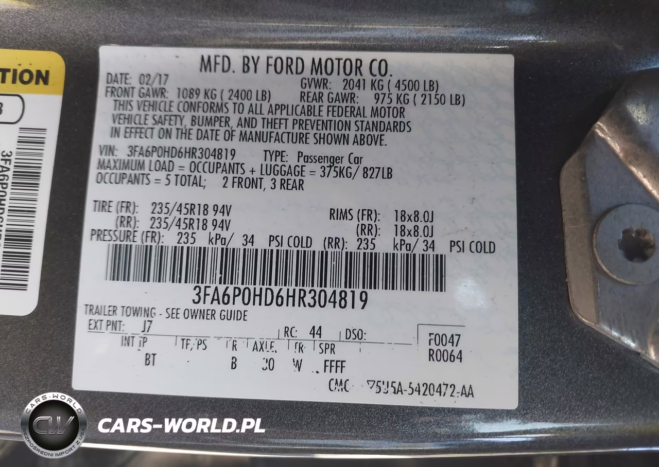 2017 Ford Fusion Se VIN:3FA6P0HD6HR304819 - 9