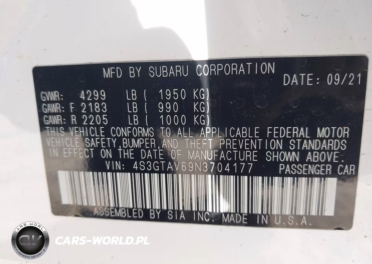 2022 Subaru Impreza Premium VIN:4S3GTAV69N3704177 - 9