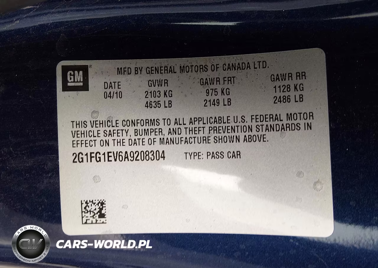 2010 Chevrolet Camaro 2Lt VIN:2G1FG1EV6A9208304 - 9