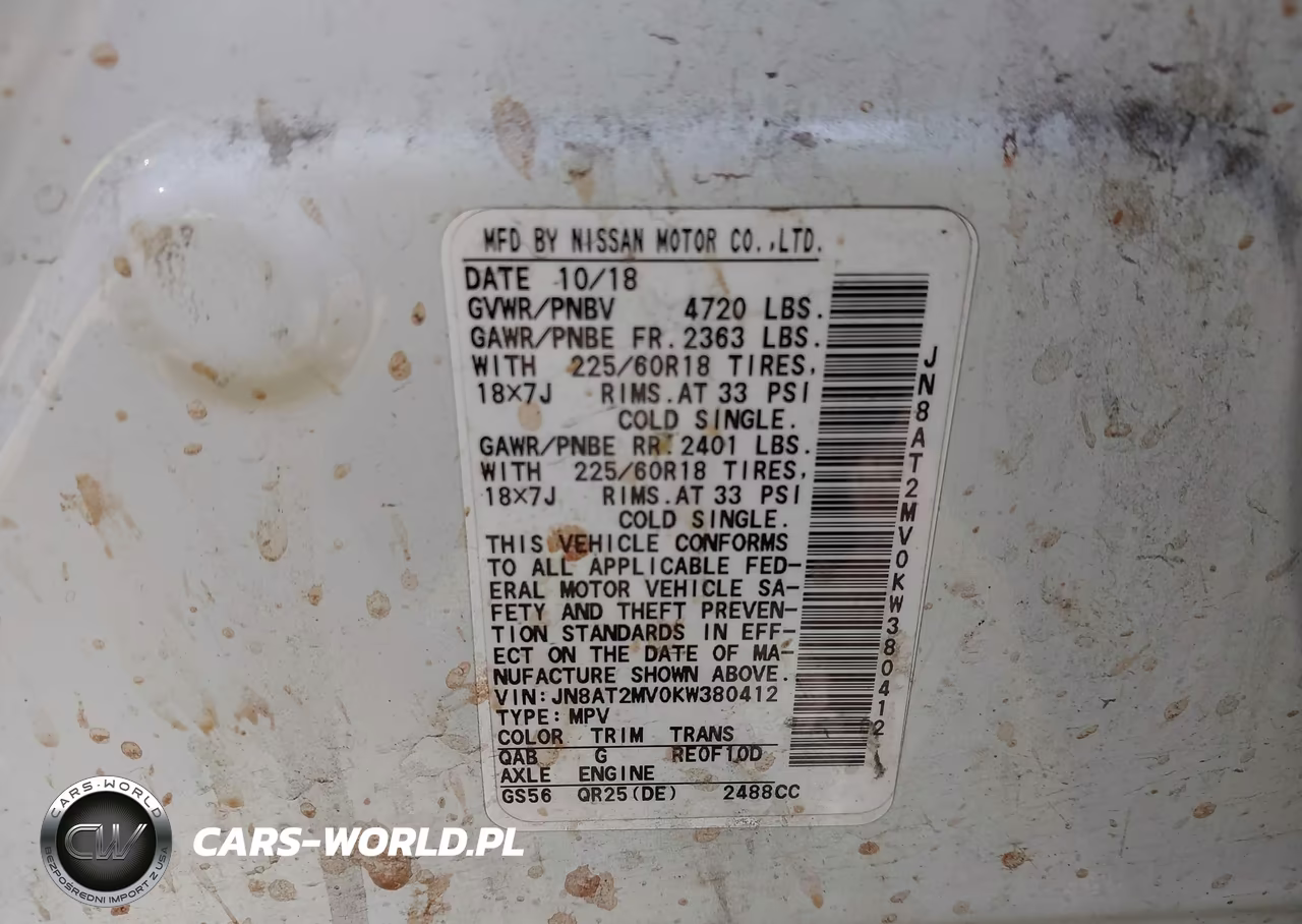 2019 Nissan Rogue Sv VIN:JN8AT2MV0KW380412 - 9