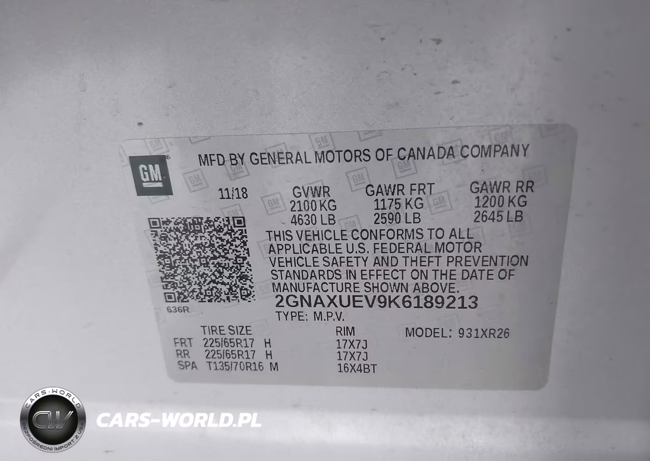 2019 Chevrolet Equinox Lt VIN:2GNAXUEV9K6189213 - 9