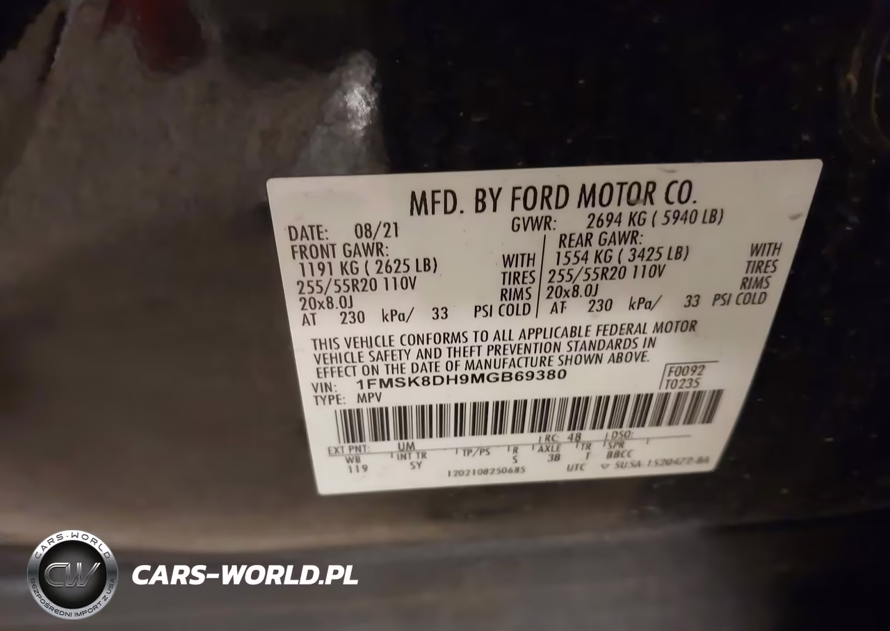 2021 Ford Explorer Xlt VIN:1FMSK8DH9MGB69380 - 9