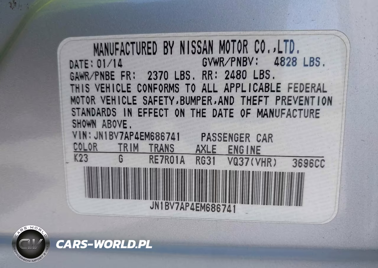 INFINITI Q50 BASE VIN:JN1BV7AP4EM686741 - 9