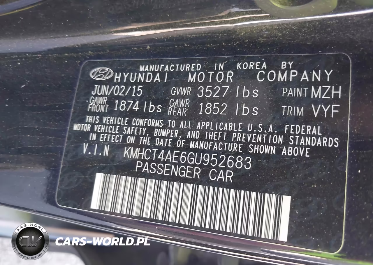 2016 Hyundai Accent Se VIN:KMHCT4AE6GU952683 - 9