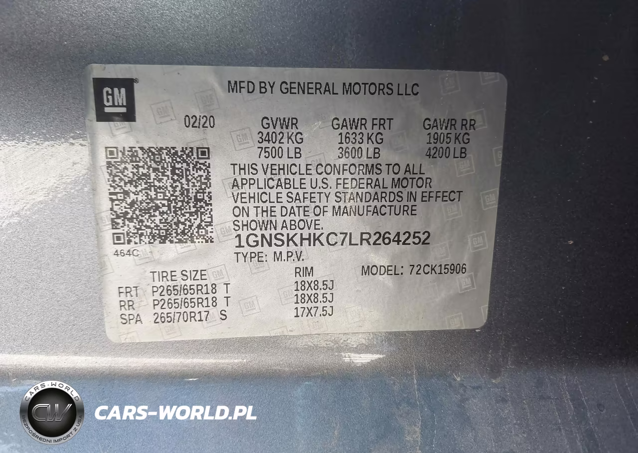 2020 Chevrolet Suburban 4Wd Lt VIN:1GNSKHKC7LR264252 - 9