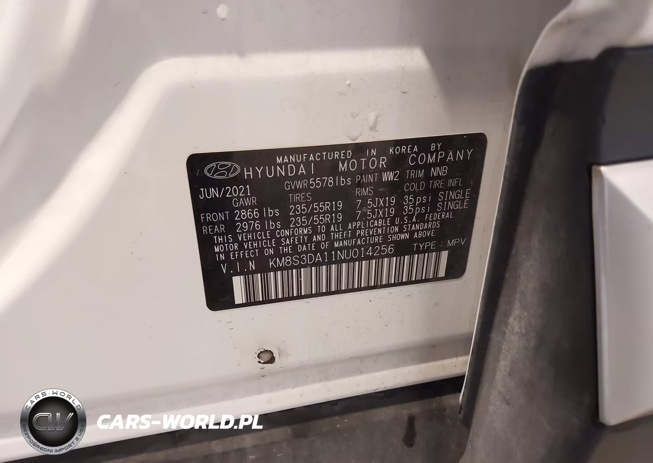 2022 Hyundai Santa Fe Hybrid Sel Premium VIN:KM8S3DA11NU014256 - 9
