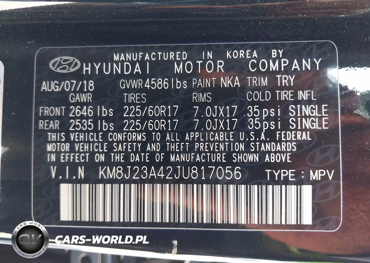 2018 Hyundai Tucson Se VIN:KM8J23A42JU817056 - 9