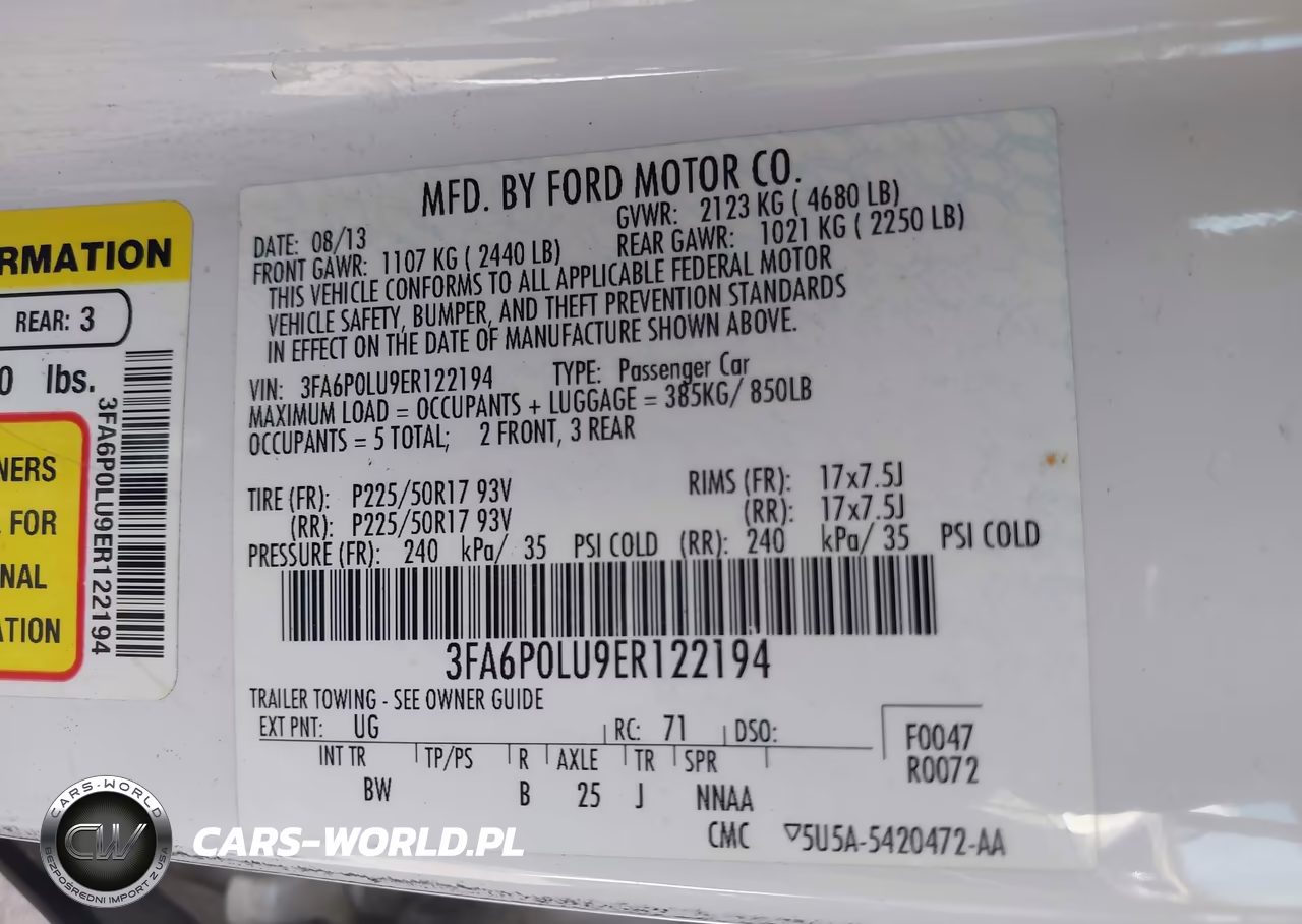 2014 Ford Fusion Se Hybrid VIN:3FA6P0LU9ER122194 - 9