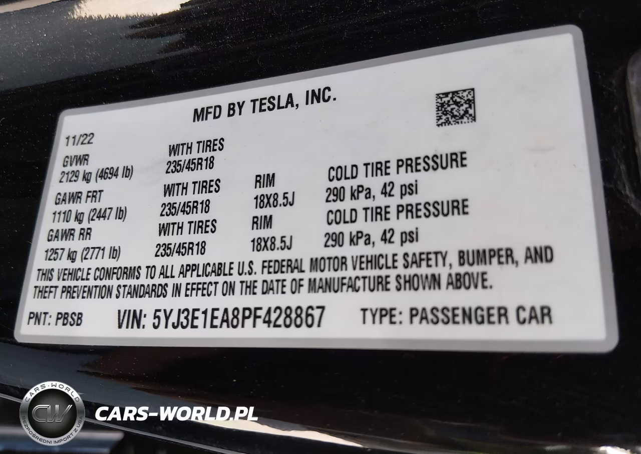 2023 Tesla Model 3 Rear-Wheel Drive VIN:5YJ3E1EA8PF428867 - 9