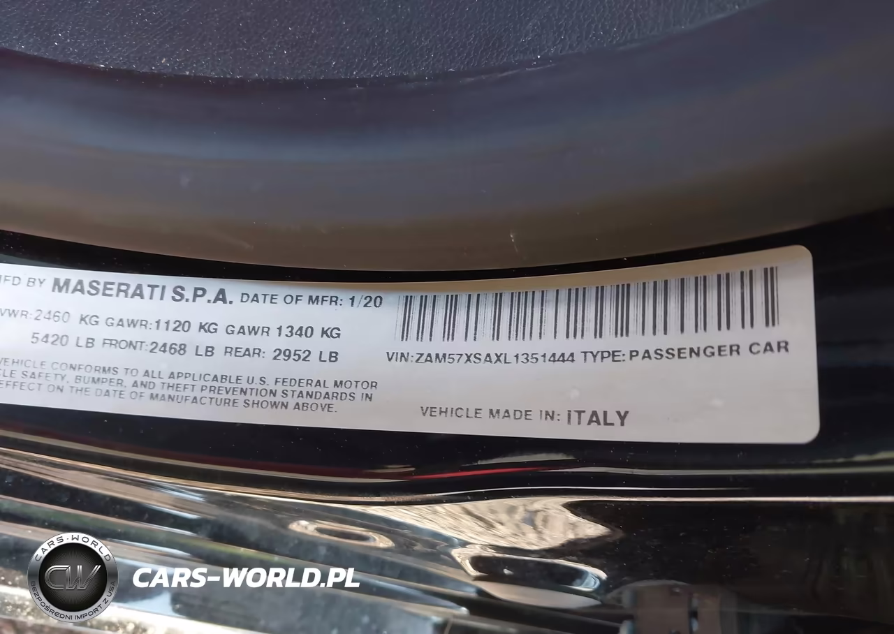 2020 Maserati Ghibli VIN:ZAM57XSAXL1351444 - 9