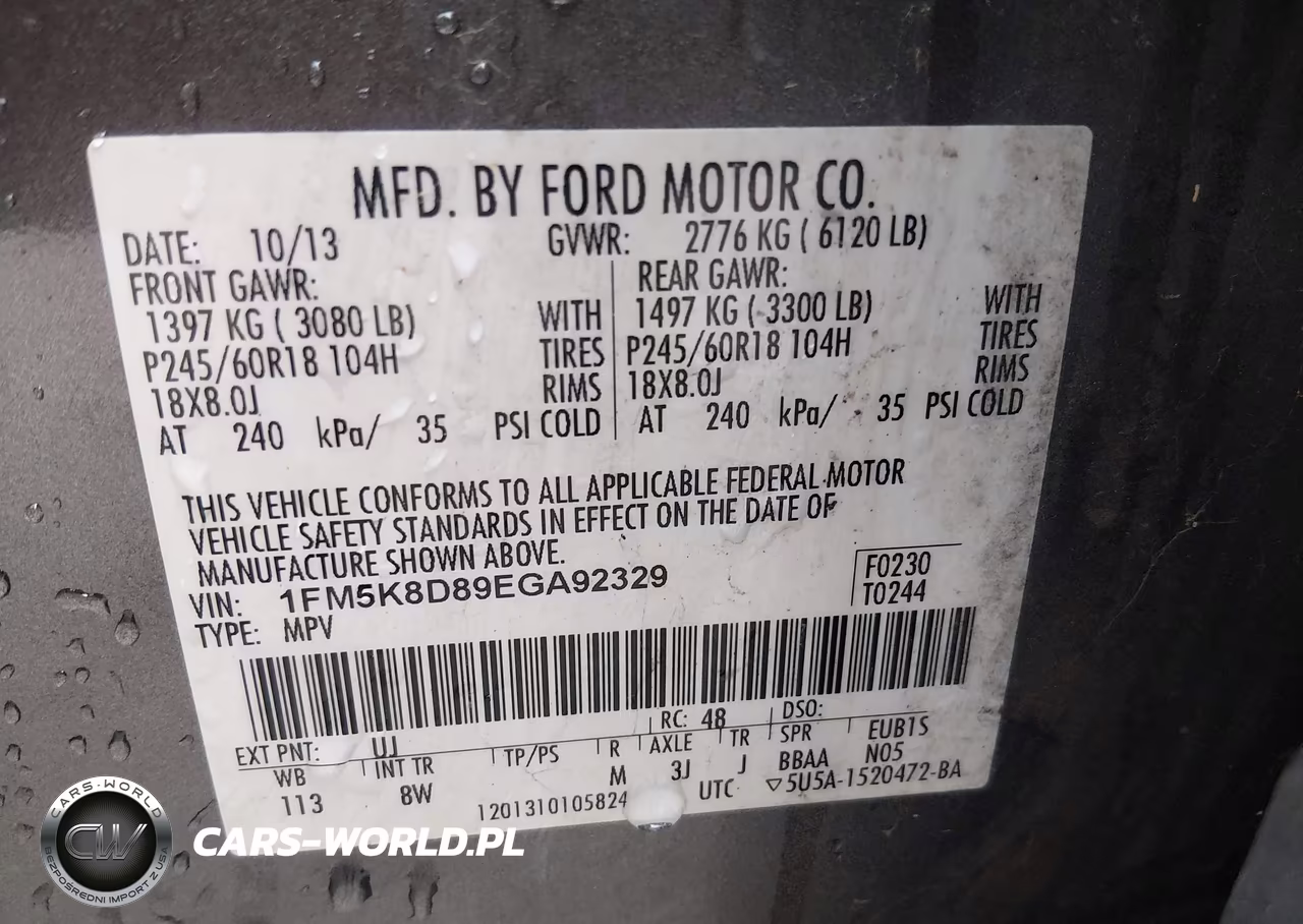 2014 Ford Explorer Xlt VIN:1FM5K8D89EGA92329 - 9