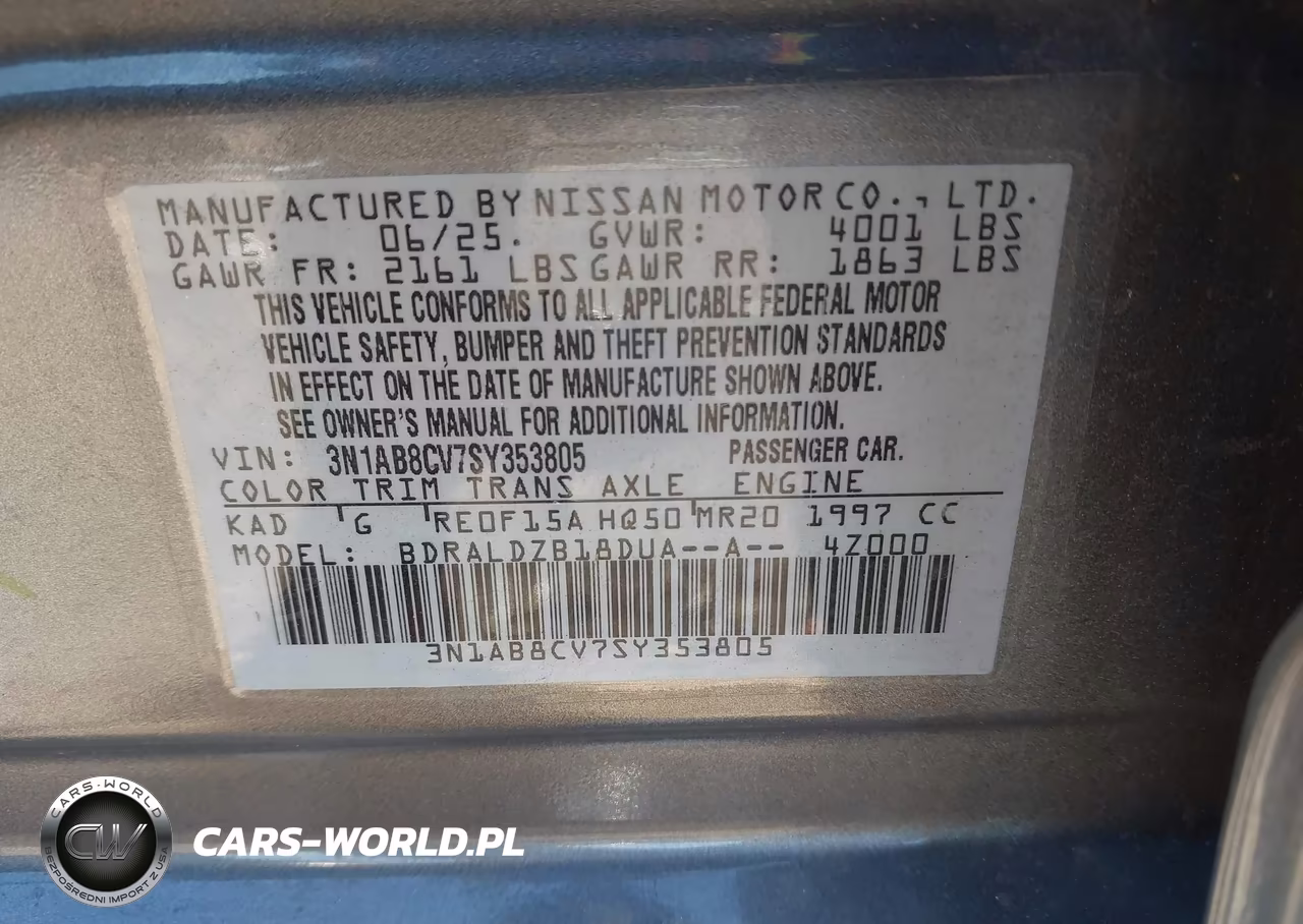 2025 Nissan Sentra Sv VIN:3N1AB8CV7SY353805 - 9