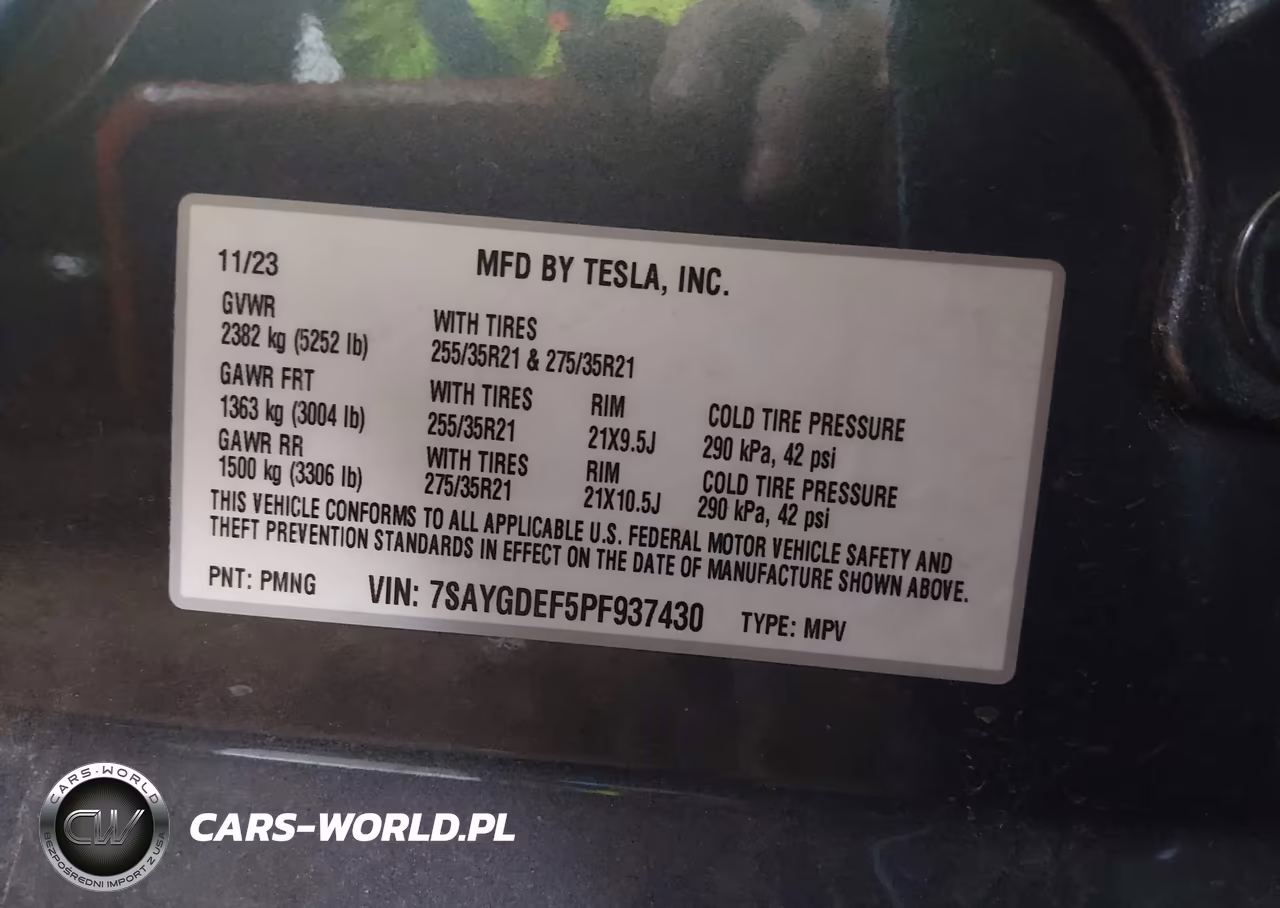 2023 Tesla Model Y Performance Dual Motor All-Wheel Drive VIN:7SAYGDEF5PF937430 - 9