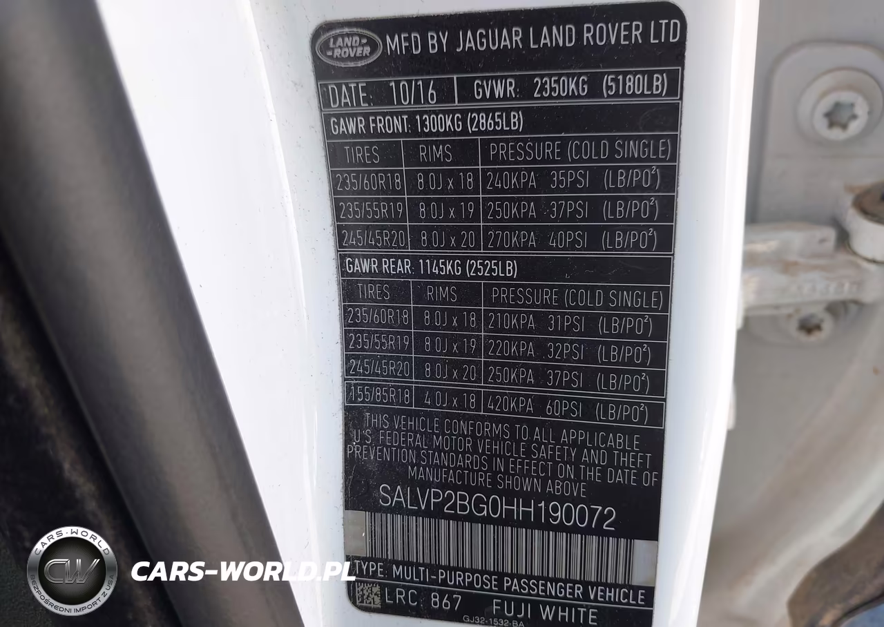 2017 Land Rover Range Rover Evoque Se-Se Premium VIN:SALVP2BG0HH190072 - 9