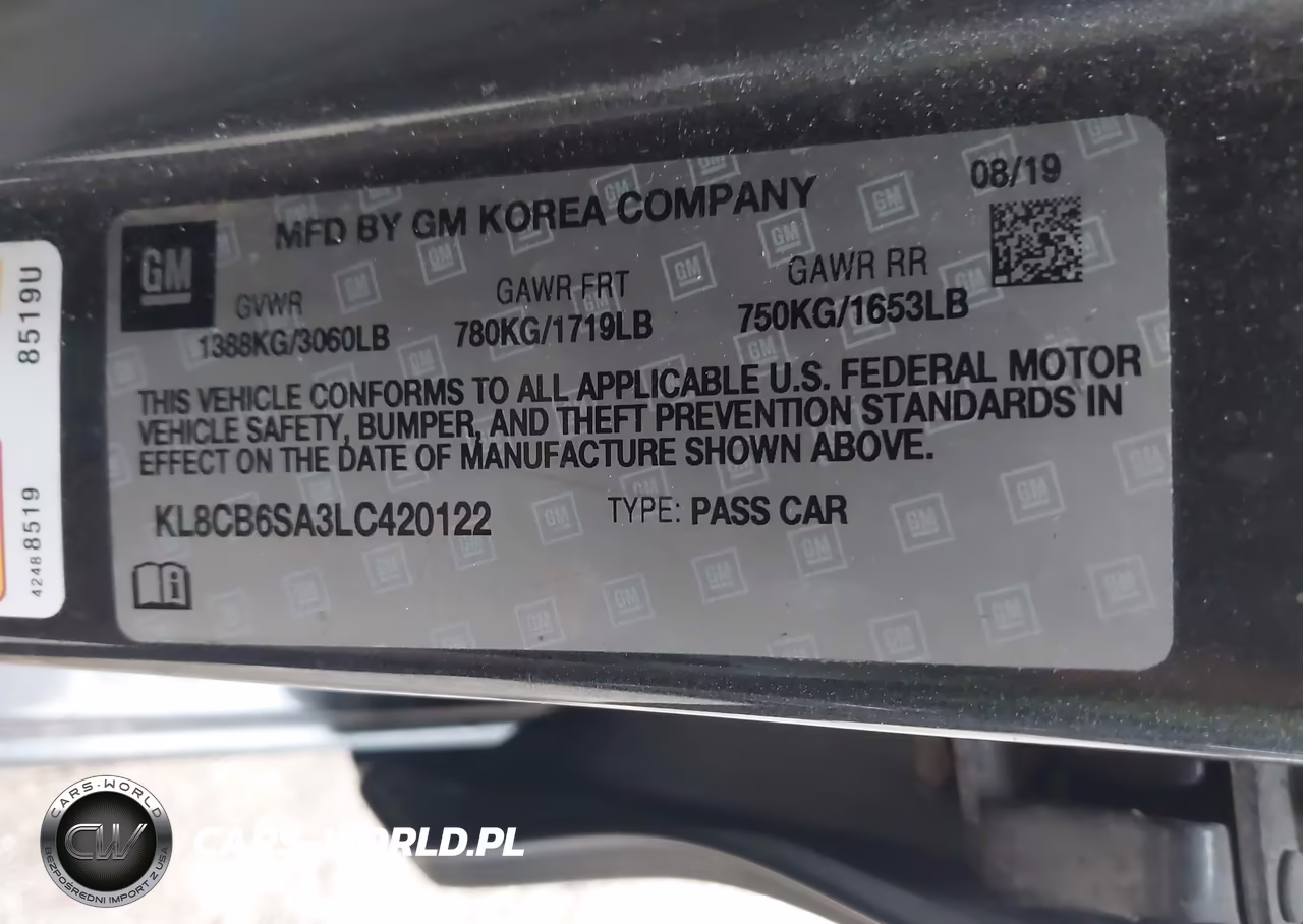 2020 Chevrolet Spark Fwd Ls Automatic VIN:KL8CB6SA3LC420122 - 9