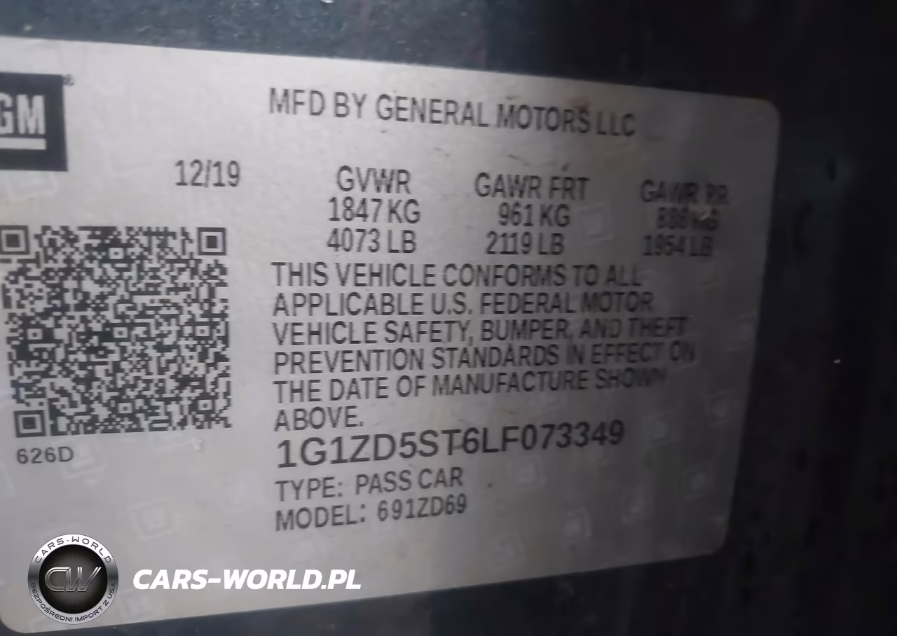2020 Chevrolet Malibu Fwd Lt VIN:1G1ZD5ST6LF073349 - 9