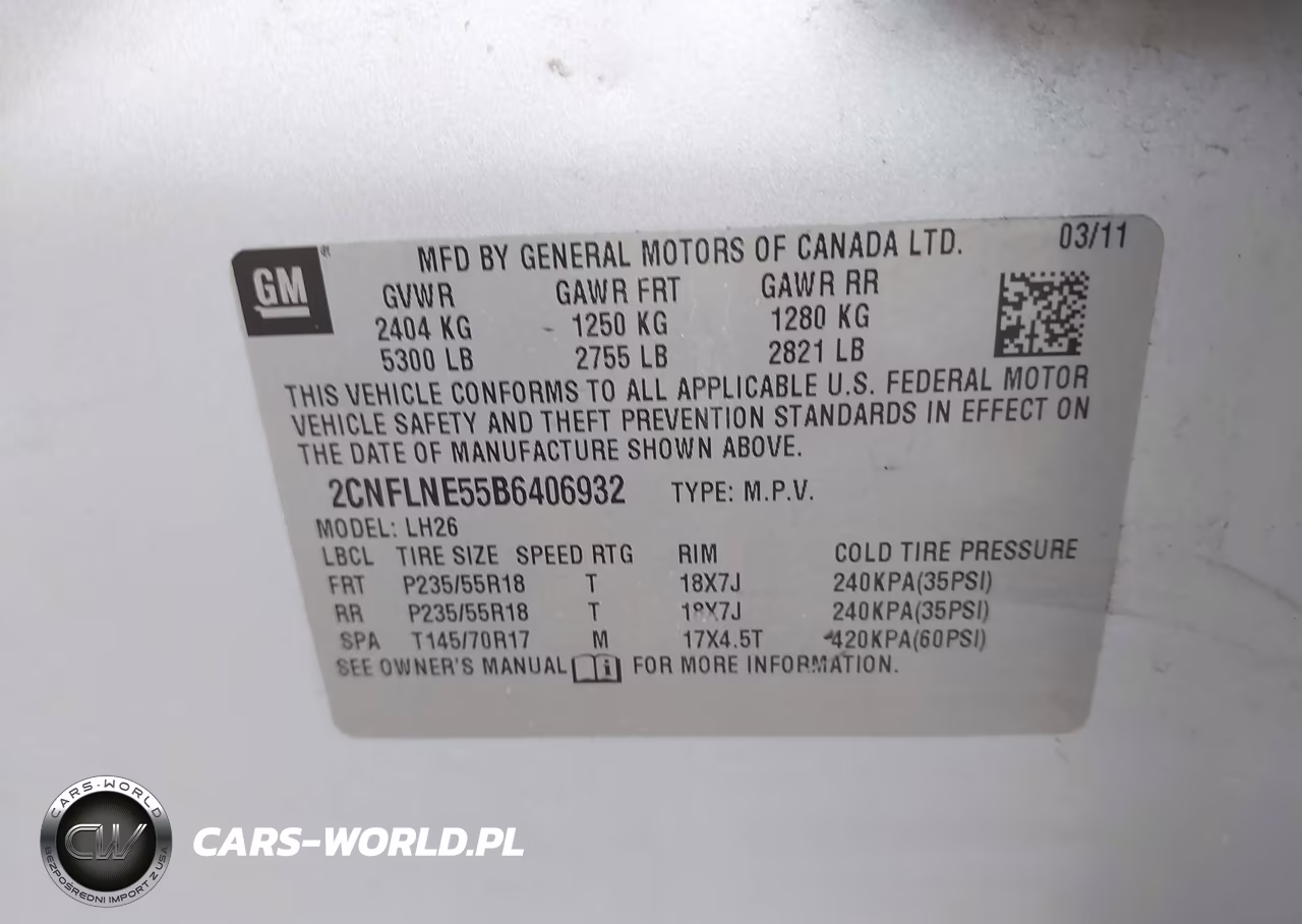2011 Chevrolet Equinox 2Lt VIN:2CNFLNE55B6406932 - 9