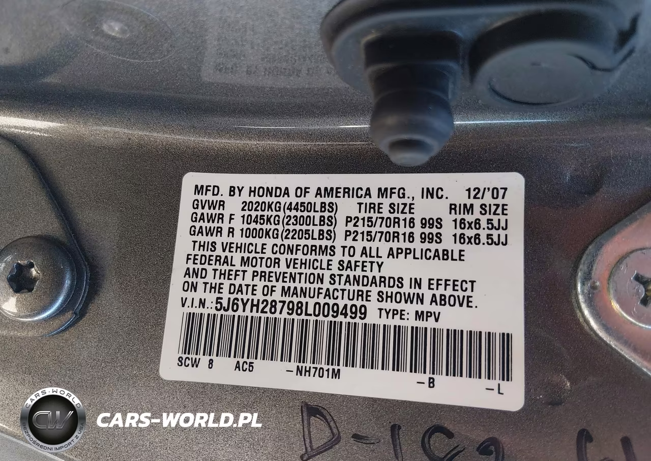 2008 Honda Element Ex VIN:5J6YH28798L009499 - 9