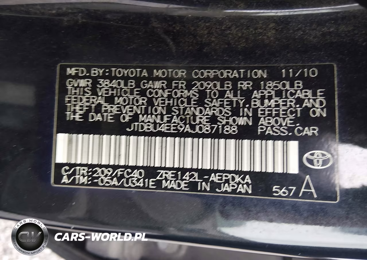 2010 Toyota Corolla Le VIN:JTDBU4EE9AJ087188 - 9