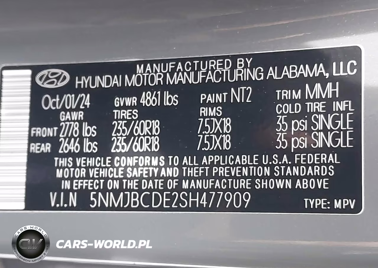 2025 Hyundai Tucson Sel VIN:5NMJBCDE2SH477909 - 9