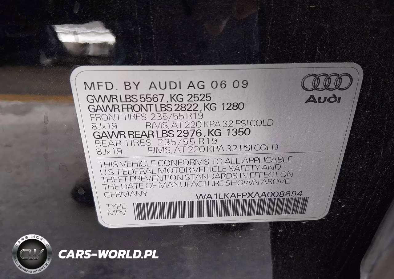 2010 Audi Q5 3.2 Premium VIN:WA1LKAFPXAA008694 - 9