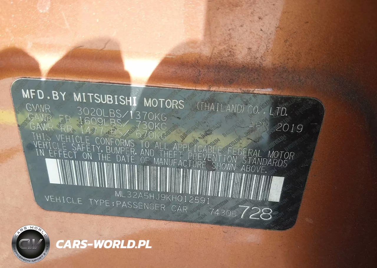2019 Mitsubishi Mirage Le VIN:ML32A5HJ9KH012591 - 9