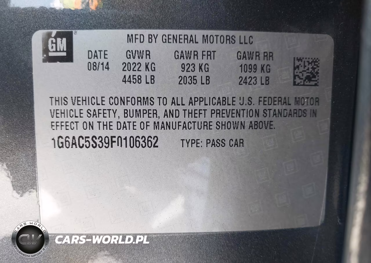 2015 Cadillac Ats Performance Rwd VIN:1G6AC5S39F0106362 - 9