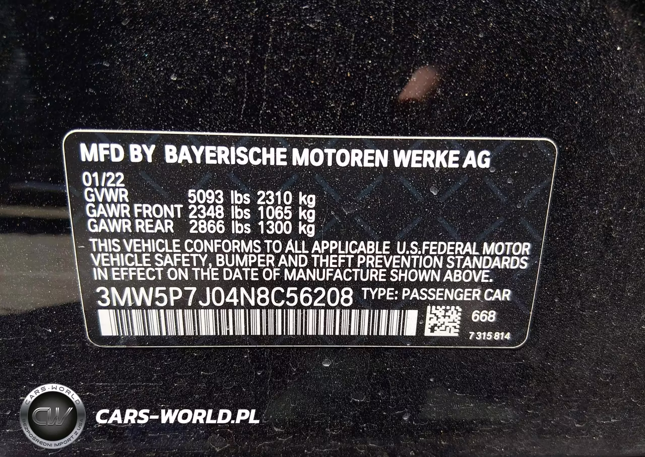 2022 BMW 330E VIN:3MW5P7J04N8C56208 - 9