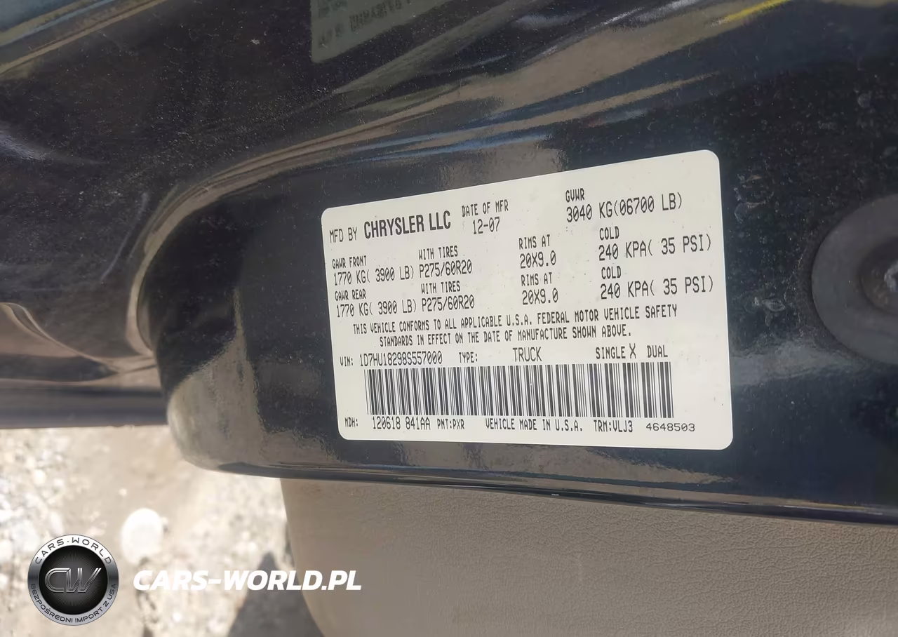 2008 Dodge Ram 1500 Laramie VIN:1D7HU18298S557000 - 9