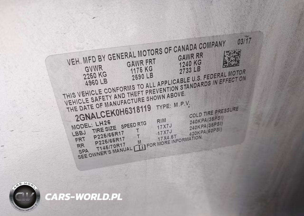 2017 Chevrolet Equinox Lt VIN:2GNALCEK0H6318119 - 9