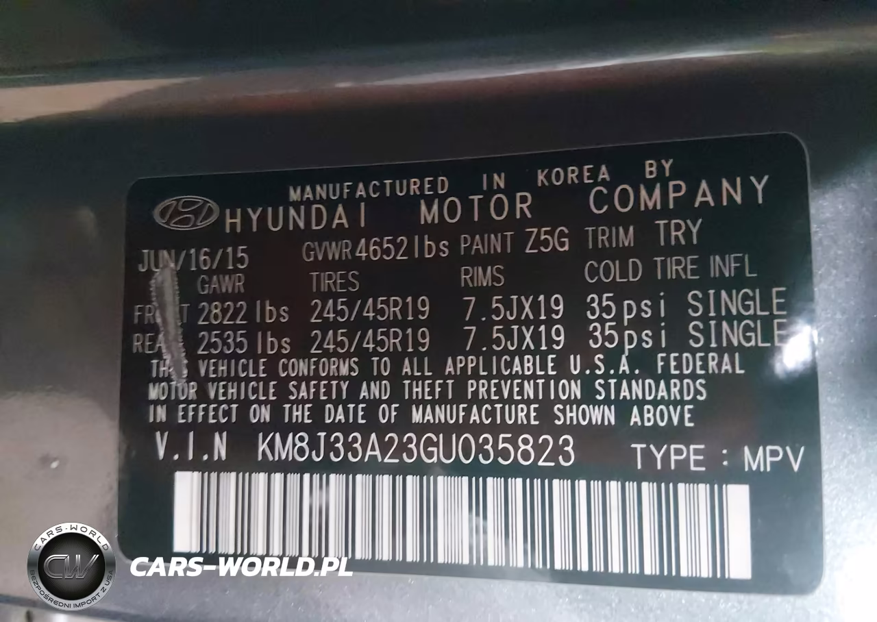 2016 Hyundai Tucson Limited VIN:KM8J33A23GU035823 - 9