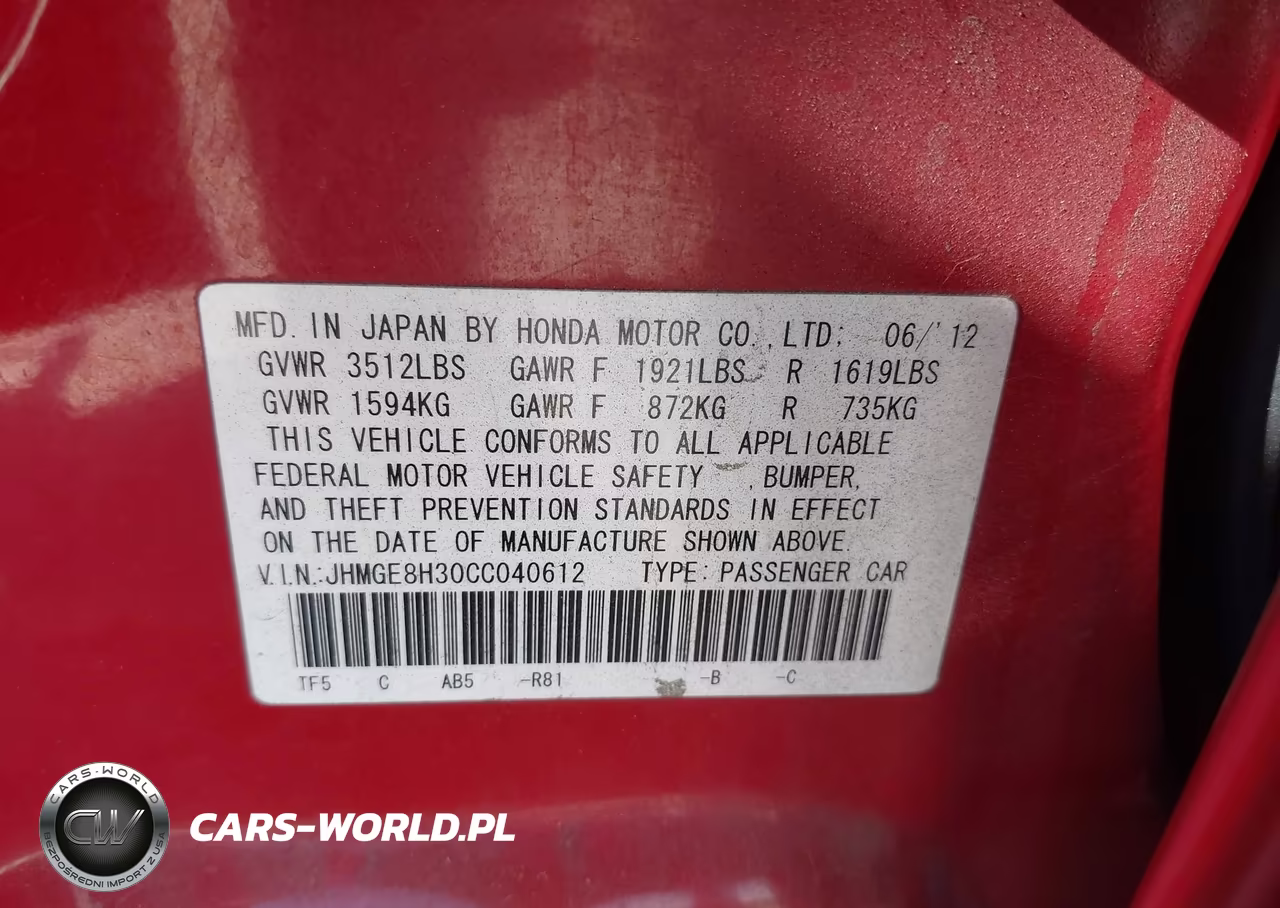 2012 Honda Fit VIN:JHMGE8H30CC040612 - 9