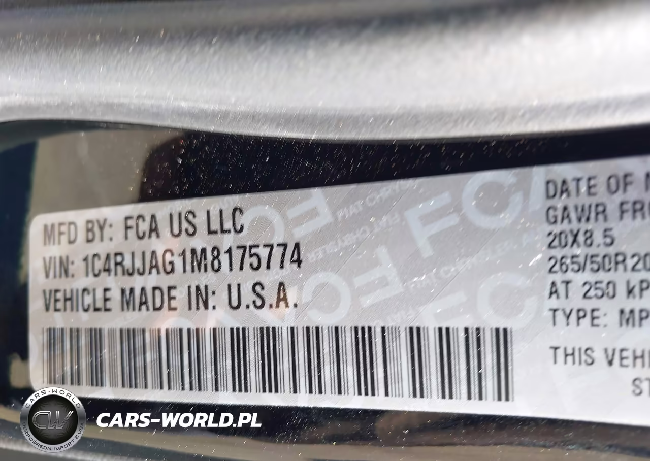 2021 Jeep Grand Cherokee L Altitude 4X2 VIN:1C4RJJAG1M8175774 - 9