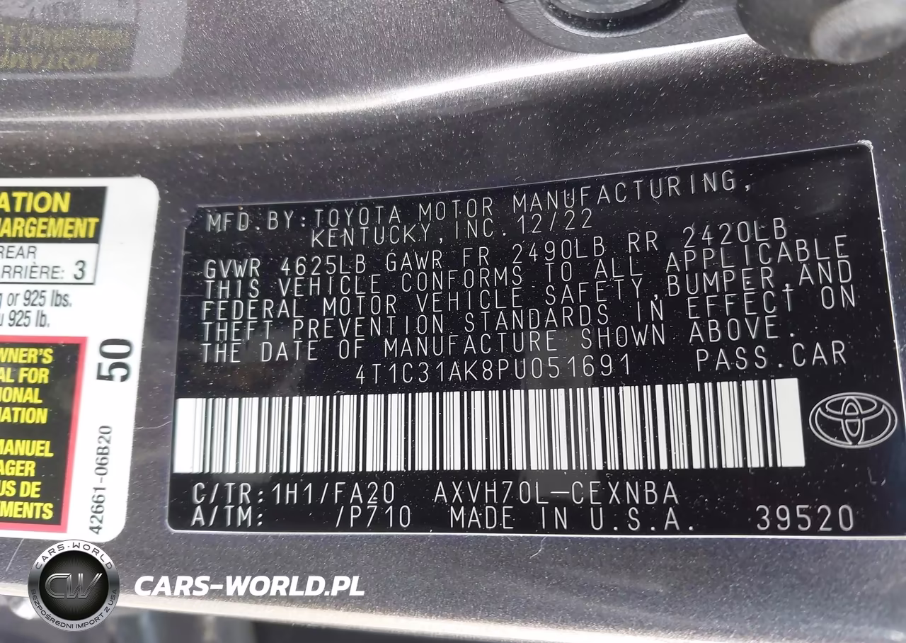 2023 Toyota Camry Le Hybrid VIN:4T1C31AK8PU051691 - 9